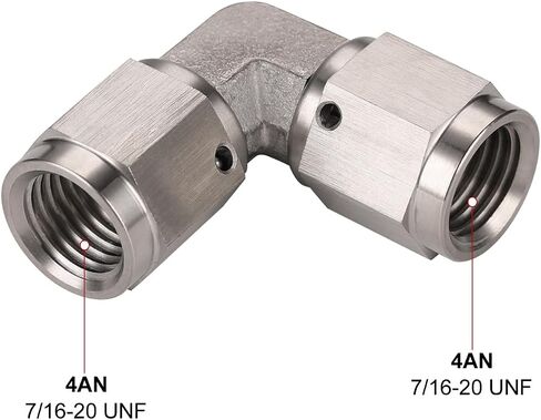 3AN Female to 3AN Female 90 Degree Swivel Stainless Steel Coupler Connector Fitting Adapter in Saudi Arabia