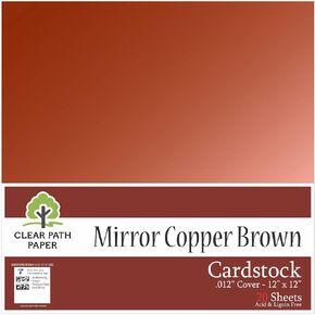 Clear Path Paper - Mirror Blue Cardstock - 8.5 x 11 inch - .012" Thick - 10 Sheets