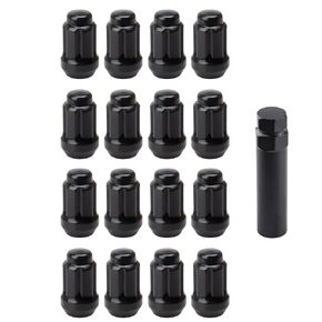 Tusk Tapered Spline Drive Lug Nut Kit with Lug Nut Key 12mm x 1.50mm Thread Pitch (16 Pack) Black
