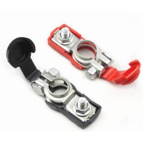 Universal Negative & Positive Battery Cable Terminals - Automotive Terminal Clamps Connectors - Durable & Adjustable Quick Release Terminal Applicable to Automobile, Truck and RV Accessories