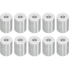 PATIKIL M5 Aluminum Spacers, 10 Pcs Metal Spacer Aluminum 5.2mm ID x 8mm OD x 1.5mm L Aluminum Spacer Screw Standoff Round for 1/5inch or M5 Screw Bolts