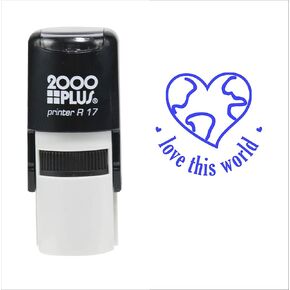 Love This World (Earth Day) 2000 Plus Self Inking Rubber Teacher Stamp – Blue Ink in Kuwait