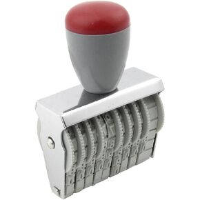 uxcell 9 Digit Number Stamp, Adjustable Digit Rubber Changeable 0-9 Numbers Numbering Stamp Multi-Functional Creative Date Tag Stamp Rotating Number Stamp Symbol Business Stamps
