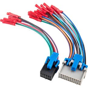 RED WOLF Car OE Radio Reverse Wiring Harness Fit for 2002-2007 GM GMC Sierra Chevy Silverado Buick Cadillac Pontiac Replace Factory Stereo Wire w/Connector Butt