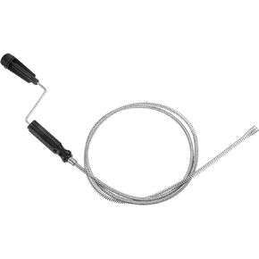 HARFINGTON Drain Augers 5 Ft Stainless Steel Flexible Plumbing Auger Hair Drain Cleaner Tool Toilet Auger Clog Remover Tool for Kitchen Bathroom Shower Sink Toilet Bathtub, Black