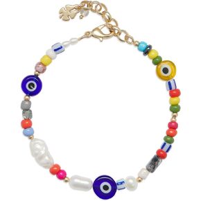 Lucky Brand Summer Camp Beaded Bracelet, Gold, One Size