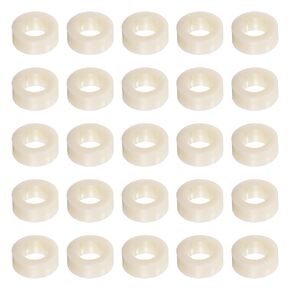 YOKIVE 100 Pcs Spacer Washer, ABS Round Straight Spacer for M8 Screws | Prevent Joint Deformation, Great for Robot, Drone (Beige, ID 8.2mm OD 14mm L 5mm)