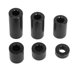 Aluminum Spacer,Round Spacer Unthreaded Standoff for RC/Racing Car/FPV/Drone/Simracing etc (100, Black, OD6 x ID3 x H0.25mm)