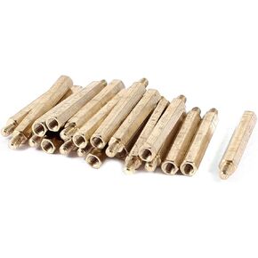 Uxcell 20 قطعة برغي فاصل سداسي نحاسي أنثى إلى ذكر 40 مم + 6 مم M4 4 مم in Kuwait