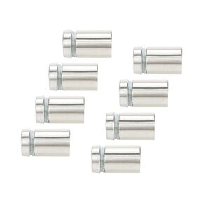 Sign Standoff Screws 0.63" Dia 1.06" Length Glass Standoff Bolts Stainless Steel 3/8" Thread Dia Advertising Screws - 8pcs