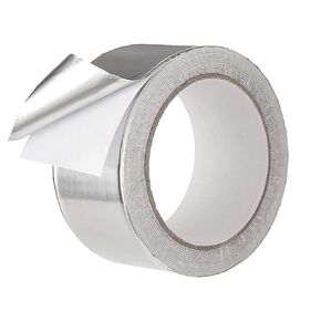 High Temperature Aluminum Foil Tape-2insX82Feet (50mmX25m),Adhesive Silver Foil Tape,Thermal Conductivity,Metal Tape,High Temperature Heavy Duty HVAC Tape