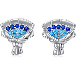 Sterling Silver Flower Stud Earrings