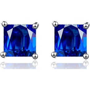 Diamond Stud Earrings for Women Girls Unique Elegant Sparkling Square Vintage colorful Crystal Statement Earrings Fashion Birthday Party Jewelry Gifts