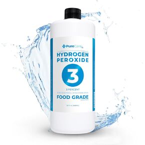 PureCareRx - Hydrogen Peroxide 3 Percent - Food Grade Hydrogen Peroxide - Hydrogen Peroxide Cleaner - Hydrogen Peroxide 3% - Food Grade Hydrogen Peroxide 3 Percent - 32 Fl Oz