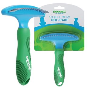 Grooming Rake Deshedding Brush - Single-Sided Undercoat Rake for Dogs or Cats - Dog Brush for Shedding - Dematting Tool Dog Hair Brush for Long Haired Dogs - Dog Grooming and Cat Grooming Supplies