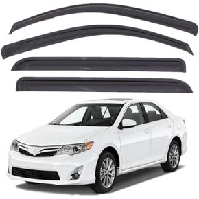 Wensdy 4pcs Outside-Mount Side Window Visor Wind Vent Deflector，Dark Smoke Nice Sun Rain Guard Set fit for 2013-2018 Toyota RAV-4 94992