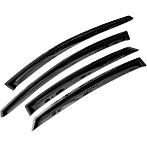 Smoked Out-Channel Window Vent Guard Rain Visors for 2011-2016 Hyundai Elantra Sedan