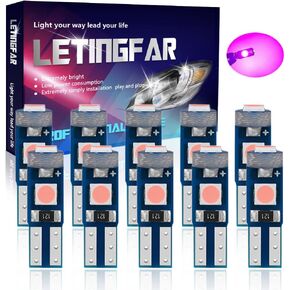 T5 لمبات LED لوحة القيادة الخفيفة T5 74 2721 37 لمبة إسفين LED مع PC74 مآخذ تويست استبدال أضواء لوحة القيادة لوحة العدادات مصابيح LEDS (العنبر (لمبة))