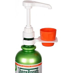 [Upgraded]Mouthwash Dispenser Pump with Cup Holder Set for 16 Fl Oz TheraBreath Mouthwash Oral Rinse, Fits ICY Mint, Mild Mint, Whitening, Anticavity, Kids, Alcohol-Free, etc. - 3 Pack