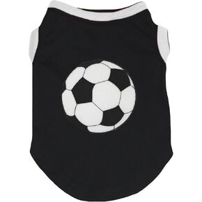 Petitebella Soccer Puppy Dog Shirt (Stripes, Small)