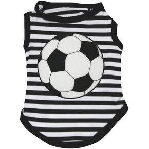 قميص Petitebella Soccer Puppy Dog (مخطط، صغير)