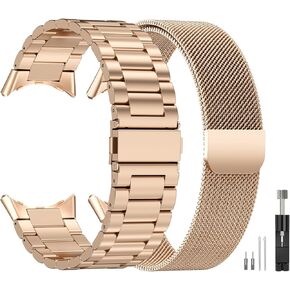 سوار معدني متوافق مع ساعة Google Pixel Watch/Pixel Watch 2، حزام بديل لسوار معصم معدني قابل للتعديل لساعة Pixel