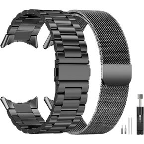 Metal Band Compatible with Google Pixel Watch/Pixel Watch 2 Bands,Adjustable Metal Wristband Replacement Strap for Pixel Watch