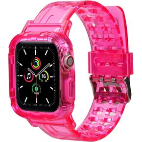 Jelanry Compatible with Apple Watch Bands 38mm 40mm 42mm 44mm, Sport Soft Silicone iWatch Bands for Women Men Wristbands Replacement Strap with Classic Clasp for iWatch Series 9 8 7 6 5 4 3 2 1 SE
