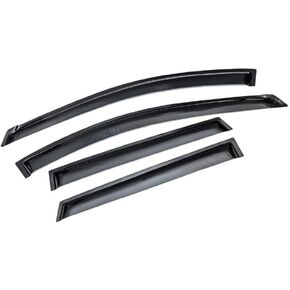 واقيات نافذة مدخنة من Sizver/واقي مطر منحرف للرياح لسيارة 2008-2013 Nissan Rogue S, SL, SV ^ واقي تثبيت خارجي^