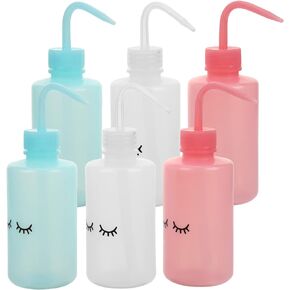 Cleaning Supplies Wash Bottle Plastic Wash Bottle, Tattoo Wash Bottle Lab Squeeze Bottles Water Bottle for Eyelash Extensions, Succulent Watering, 6Pcs Makeup Brush Cleaner