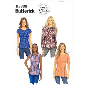 Butterick Patterns B5988 Misses'/Misses' Petite Top Sewing Template, Size B5