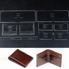 Short Wallet Acrylic Template Wallet Leather Pattern Acrylic Leather Pattern Leather Templates for Bags (WT870)
