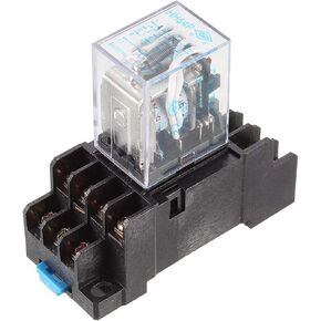 uxcell DC 12V Coil 4PDT General Purpose Relay HH54P 14 Pin W PYF14A Socket