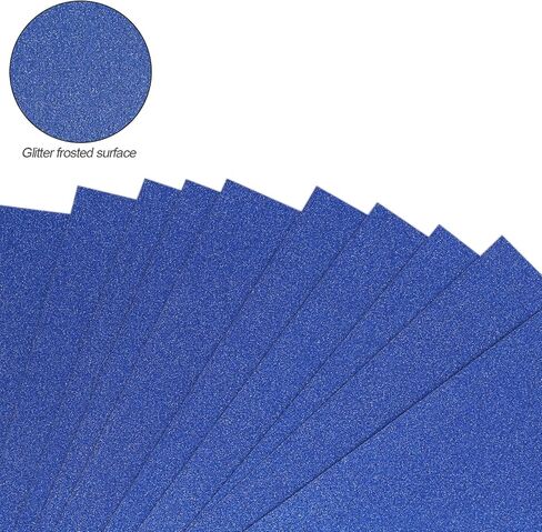 Glitter Cardstock Paper A4, 20 Sheets Creative Colored Shimmer Sparkly Paper Thin Craft Cardstock Paper for DIY Party Graduation Decor, Birthday Party Decor (Royal Blue) in Saudi Arabia