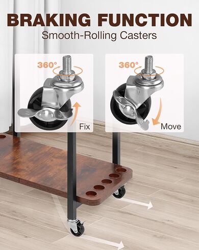 Ghosthorn Fishing Rod Holders for Garage, Fishing Gear and equipment Rotating Tackle Storage Cart, Pole Rod Rack Hold up to 10 Rods, Fishing Gifts for Men in Saudi Arabia