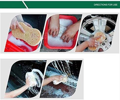 إسفنجات غسيل السيارات من HiQiMi، وسادة إسفنجية تنظيف كبيرة، مقاس 5 قطع 9.05 × 4.33 × 1.77 بوصة، إسفنجات غسيل تنظيف بألوان مختلطة للمطبخ مع تعبئة مضغوطة بالفراغ in Saudi Arabia