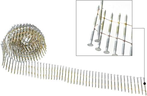3600 Count Coil Siding Nail Full Round Head Collated Wire Coil 15-Degree 2-1/2-Inch x .090-Inch Ring Shank Resin Paint Coating Coil Roofing Nails in Saudi Arabia