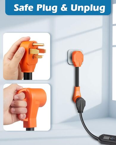 سلك محول شاحن NEMA 10-30P إلى 14-50R EV، محول تحويل 30 أمبير مدرج في قائمة UL إلى 50 أمبير EV، لشحن EV من المستوى 2، مناسب مع Tesla(8AWG) ملاحظة: إنه غير مناسب لـ RV in Saudi Arabia
