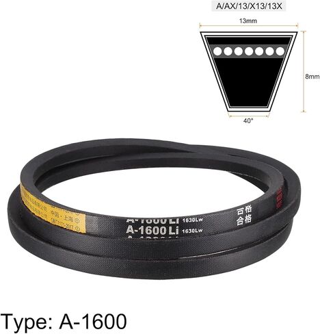uxcell A1600 V-Belts 1600mm Inner Girth 13mm Top Width 8mm Thickness A-Section Rubber Drive Transmission Belt 2pcs in Saudi Arabia