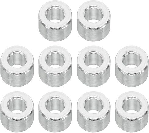 PATIKIL M5 Aluminum Spacers, 10 Pcs Metal Spacer Aluminum 5.2mm ID x 8mm OD x 1.5mm L Aluminum Spacer Screw Standoff Round for 1/5inch or M5 Screw Bolts in Kuwait