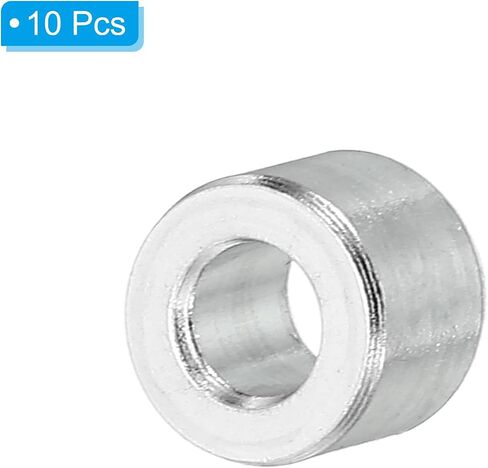 PATIKIL M5 Aluminum Spacers, 10 Pcs Metal Spacer Aluminum 5.2mm ID x 8mm OD x 1.5mm L Aluminum Spacer Screw Standoff Round for 1/5inch or M5 Screw Bolts in Kuwait