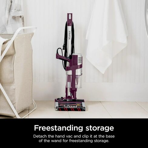 Shark HZ3000 Stratos Ultralight Corded Stick Vacuum with DuoClean PowerFins HairPro, Self-Cleaning Brushroll, & Odor Neutralizer Technology, Red Plum (Renewed) in Saudi Arabia