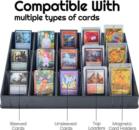 D DACCKIT Card Sorting Tray for Sports Cards & TCG - Card Organizing Tray Compatible with Trading Cards, Card Sleeves, Top Loloaders, Magnetic Card Holders - 3 Pack in Kuwait