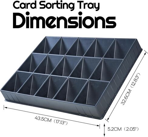 D DACCKIT Card Sorting Tray for Sports Cards & TCG - Card Organizing Tray Compatible with Trading Cards, Card Sleeves, Top Loloaders, Magnetic Card Holders - 3 Pack in Kuwait