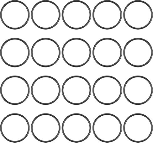 Nitrile Rubber O-Ring 27mm ID, 32mm OD, 2.5mm Width Washer Gasket Sealing-Applications for Auto Plumbing Faucet Air Gas Repair-[Qty 20 Black] in Saudi Arabia