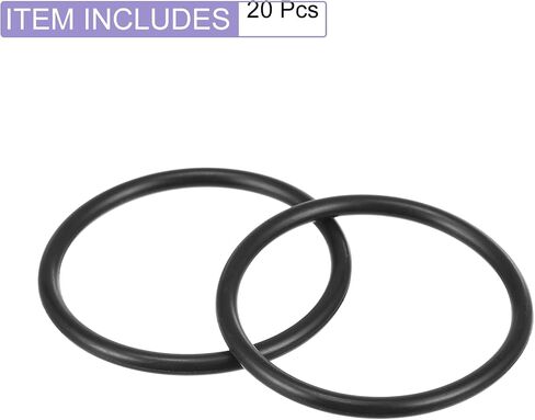 Nitrile Rubber O-Ring 27mm ID, 32mm OD, 2.5mm Width Washer Gasket Sealing-Applications for Auto Plumbing Faucet Air Gas Repair-[Qty 20 Black] in Saudi Arabia