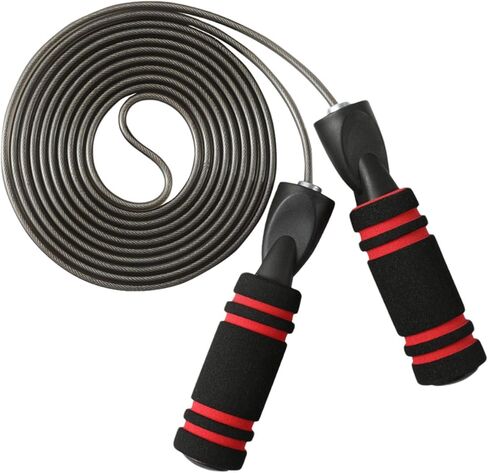 Jump Rope, Skipping Rope, Tangle-Free Rapid Speed Jumping Rope Cable with Ball Bearings Adult Women Men, 3m/9.84ft with Foam Antiskid Memory Handles For Fitness Workout in Saudi Arabia