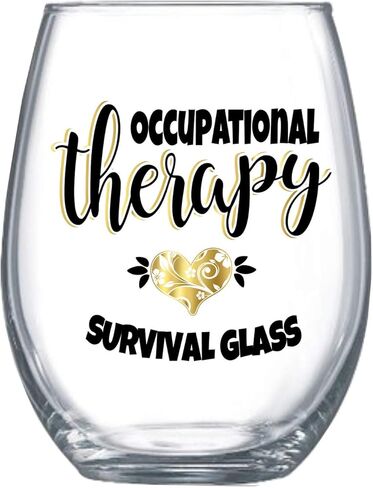 أفضل هدايا العلاج المهني المضحكة للنساء Stemless Wine Survival glass™ 0212 in Saudi Arabia