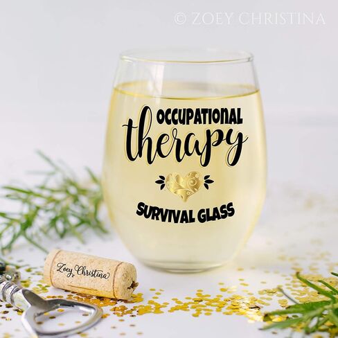 أفضل هدايا العلاج المهني المضحكة للنساء Stemless Wine Survival glass™ 0212 in Saudi Arabia