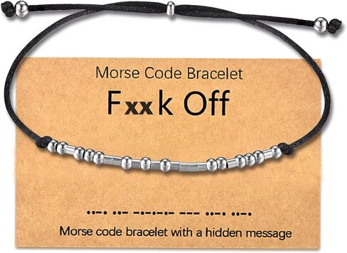 White Elephant Gifts, Morse Code Bracelets Dainty Jewelry Gifts for Women Men Best Friend, Gag Gifts in Saudi Arabia